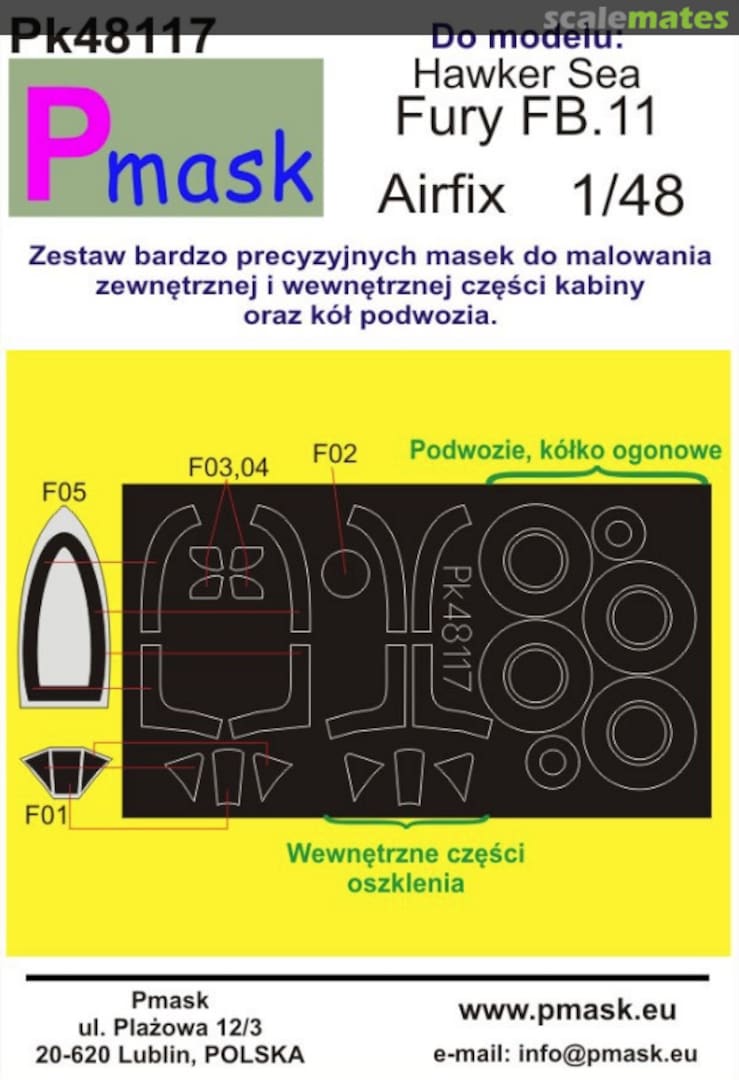 Boxart Hawker Sea Fury FB.11 PK48117 Pmask