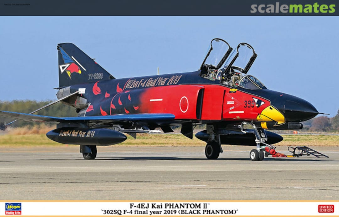 Boxart F-4EJ Kai Phantom II `302SQ F-4 final year 2019 (Black Phantom)´ 07476 Hasegawa