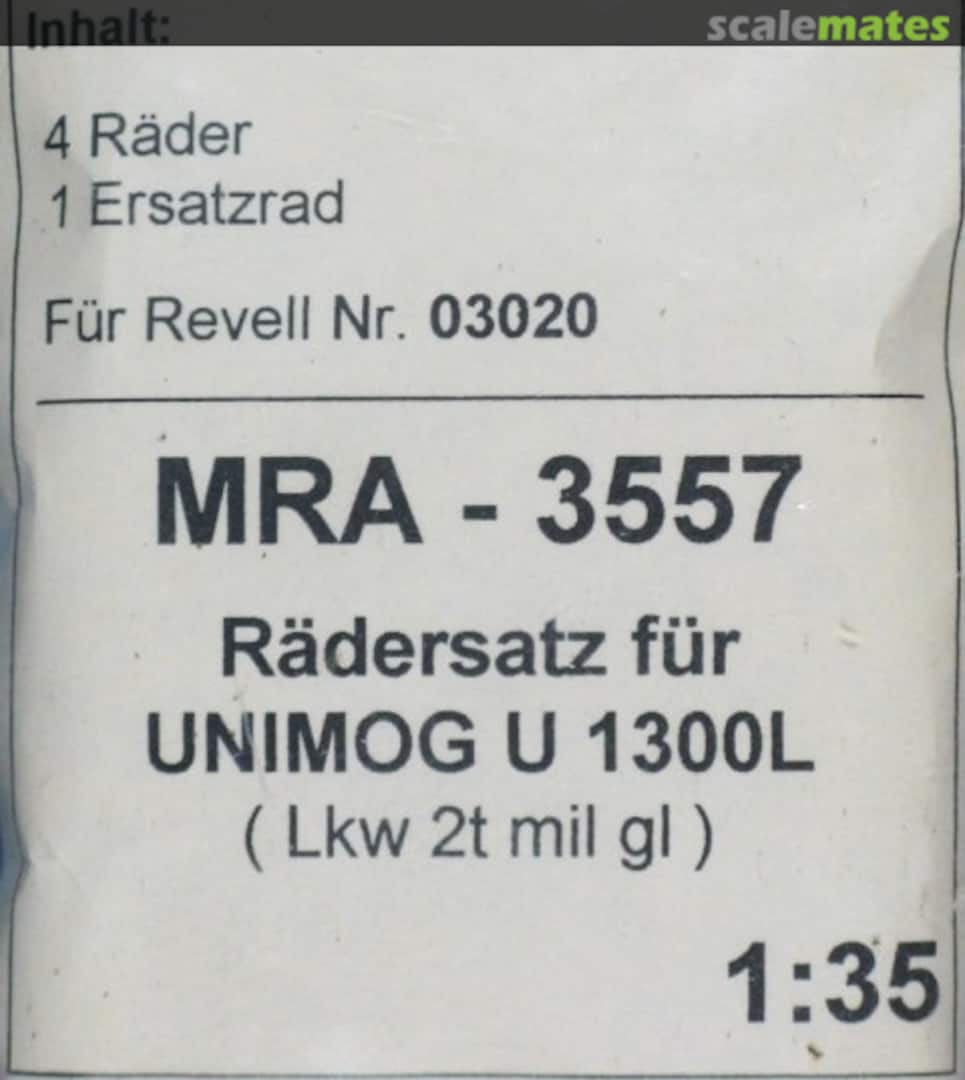 Boxart Model wheel set MRA-3557 MR Modellbau