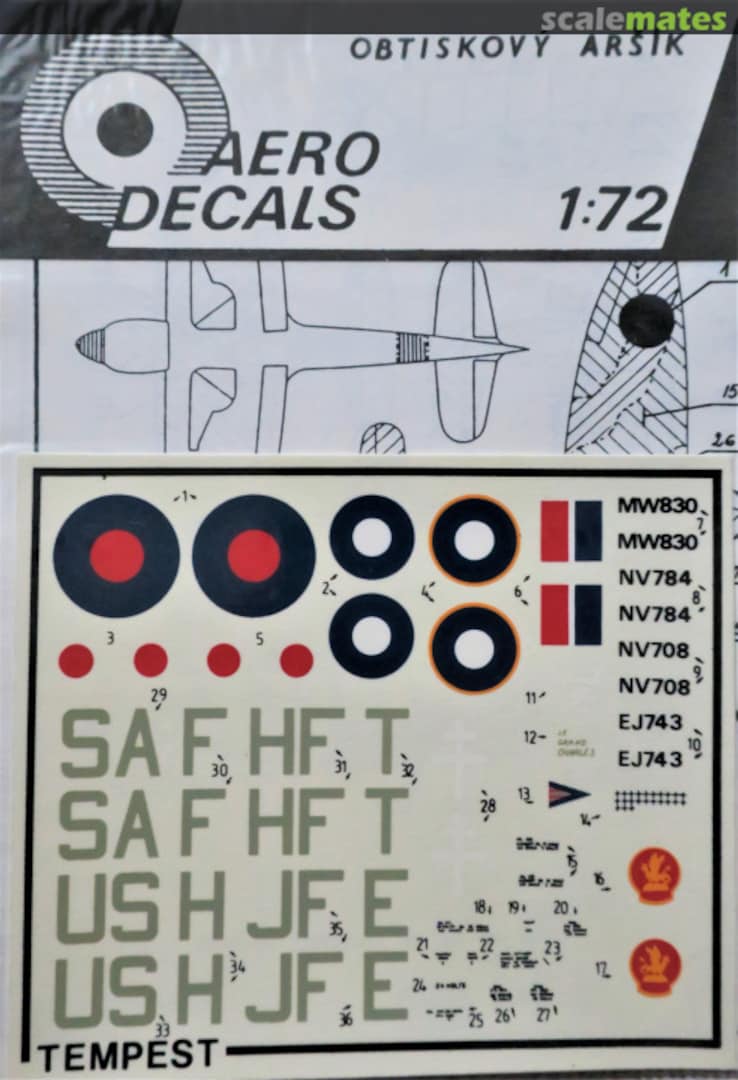 Boxart Tempest Mk. II/V 33 Aero Decals