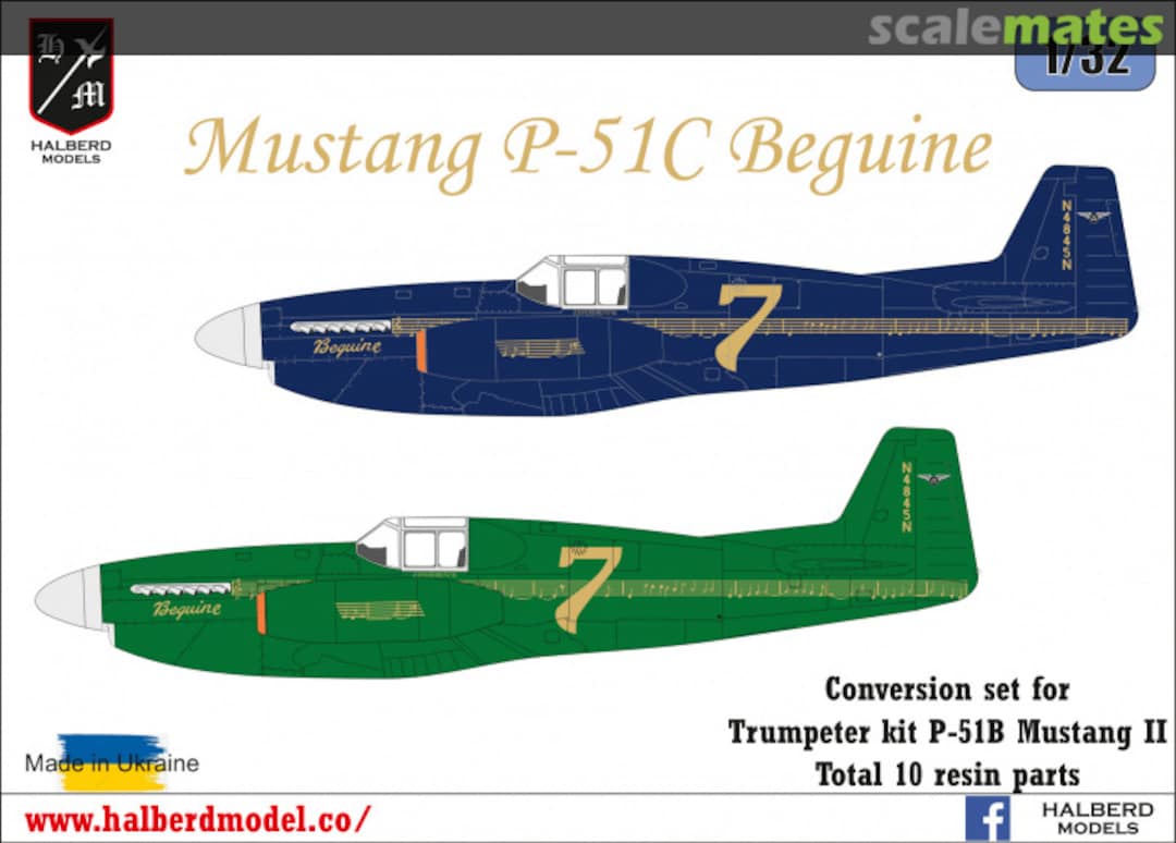 Boxart P-51C "Beguine" 32xx Halberd Models