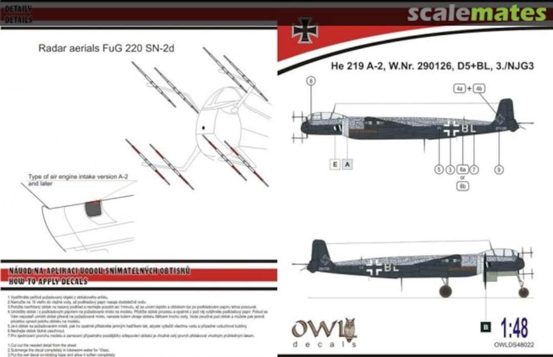 Boxart He 219 A-2, W.Nr. 209126, D5+BL, 3./NJG3 DS48022 OWL