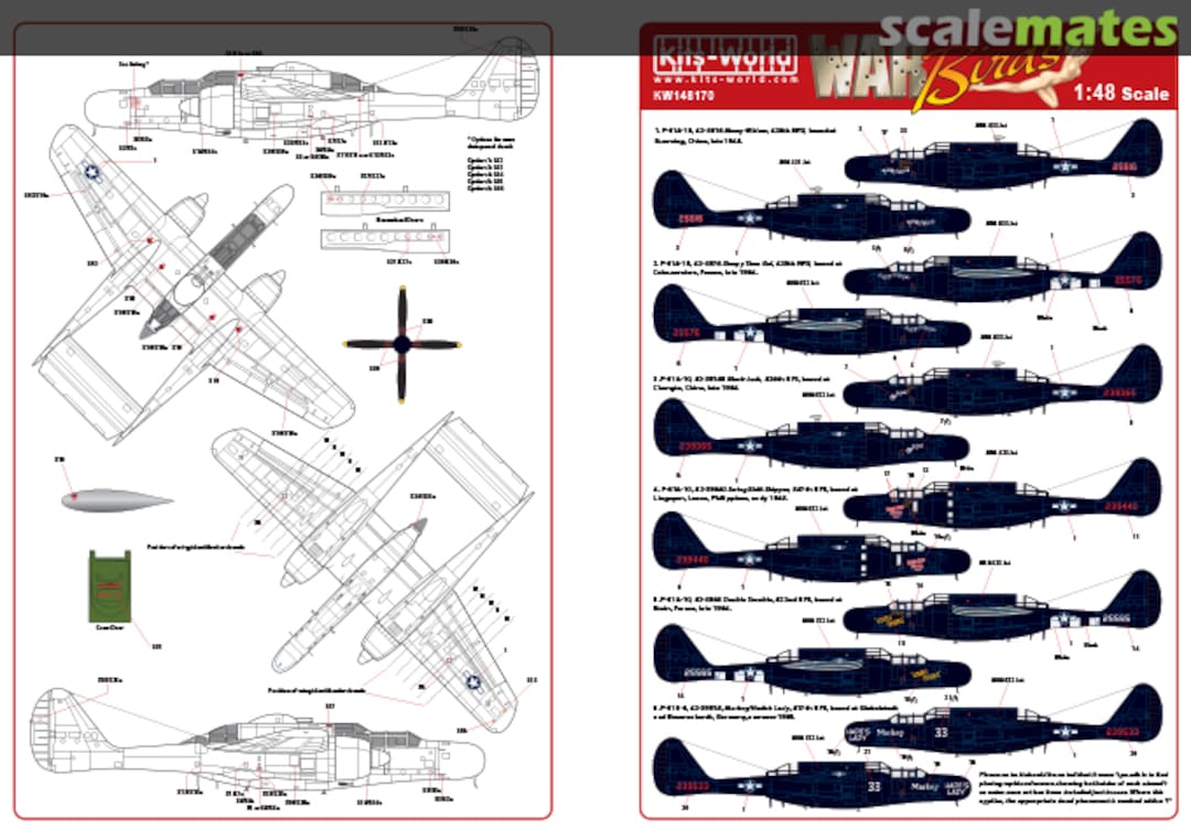 Boxart Northrop P-61 Black Widows KW148170 Kits-World