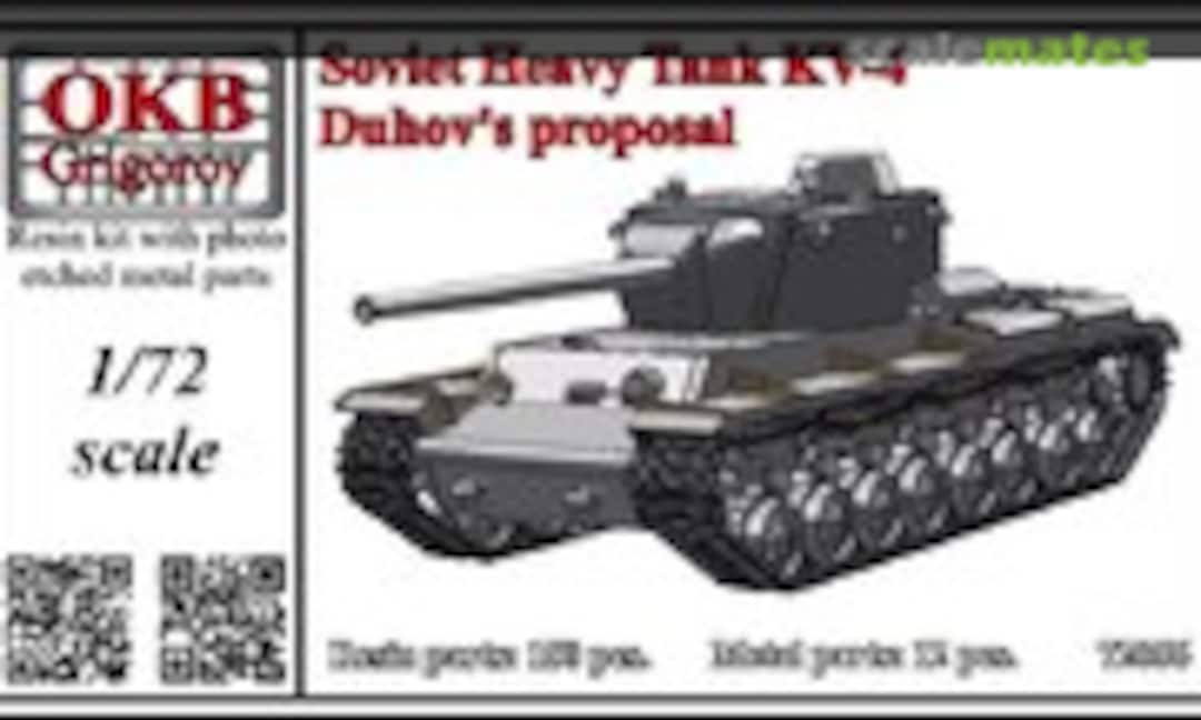 1:72 Soviet Heavy Tank KV-4, Duhov's proposal (OKB Grigorov 72056)