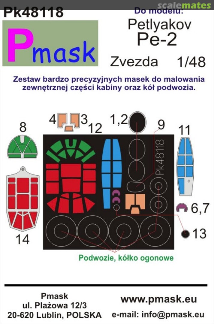 Boxart Petlyakov Pe-2 PK48118 Pmask