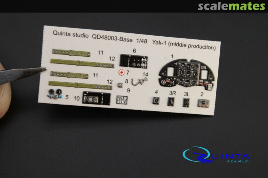 Boxart Yak-1 (Middle Production) QD48003-Base Quinta Studio