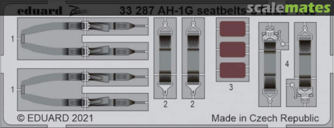 Boxart AH-1G seatbelts STEEL ICM 33287 Eduard