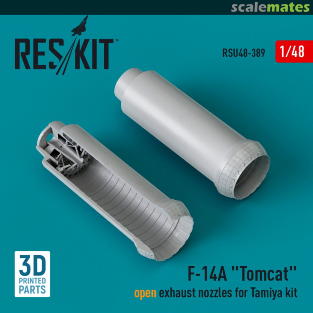 Boxart F-14A Tomcat open exhaust nozzles (3D Printed) RSU48-0389 ResKit