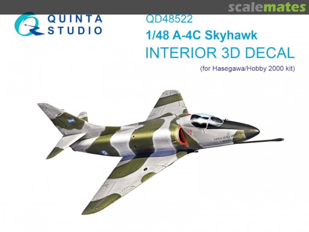 Boxart A-4C Skyhawk interior 3D decals QD48522 Quinta Studio