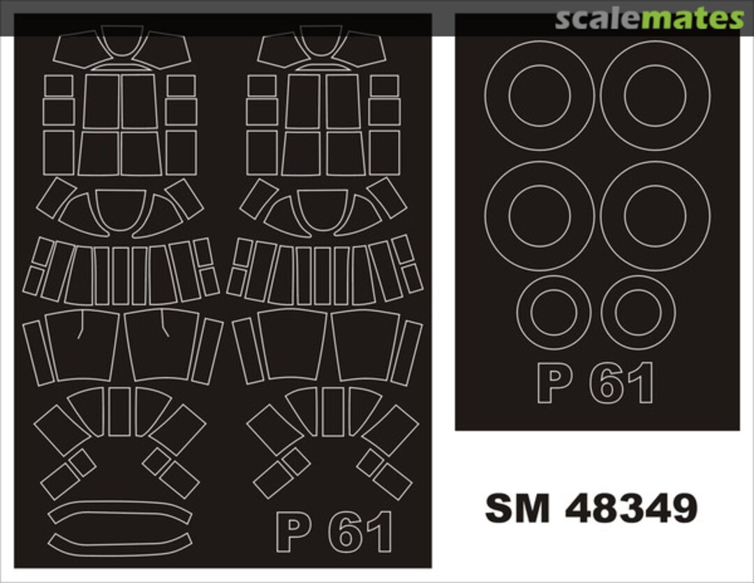 Boxart P-61A Black Widow Paint Masks SM48349 Montex