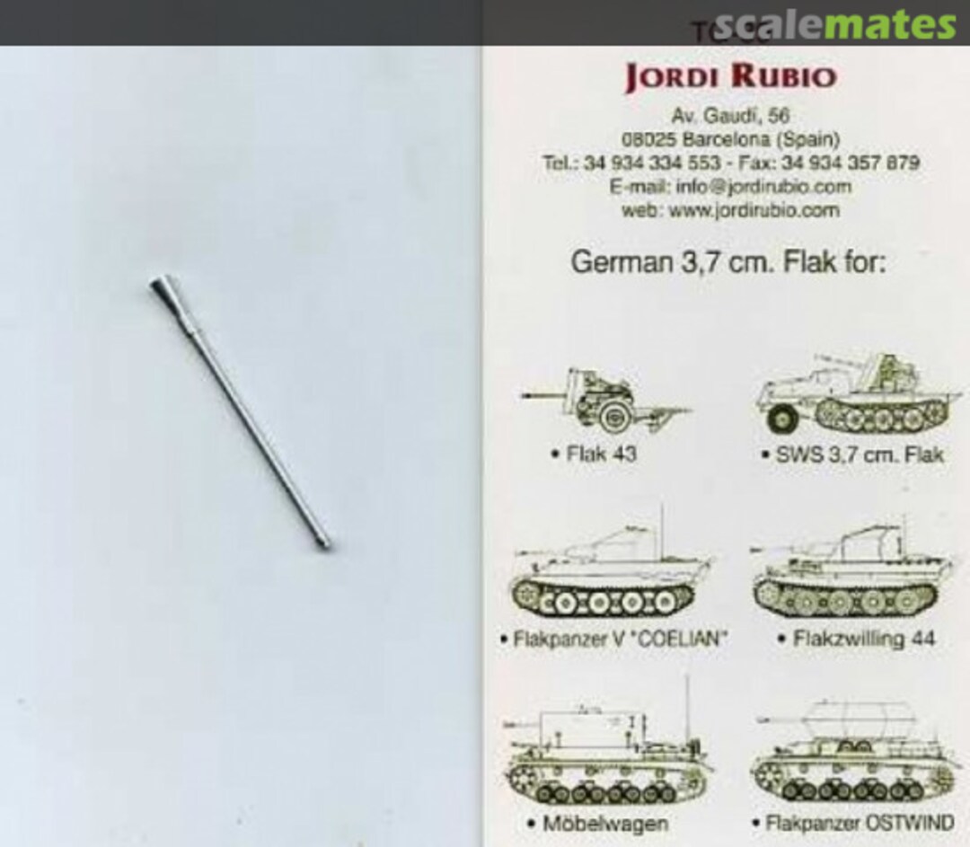 Boxart 3,7cm FlaK 43 Barrel TG-39 Jordi Rubio