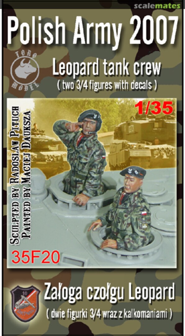 Boxart Polish Army 2007 Leopard Tank Crew (2 3/4 Figures & Decals) 35F20 ToRo Model