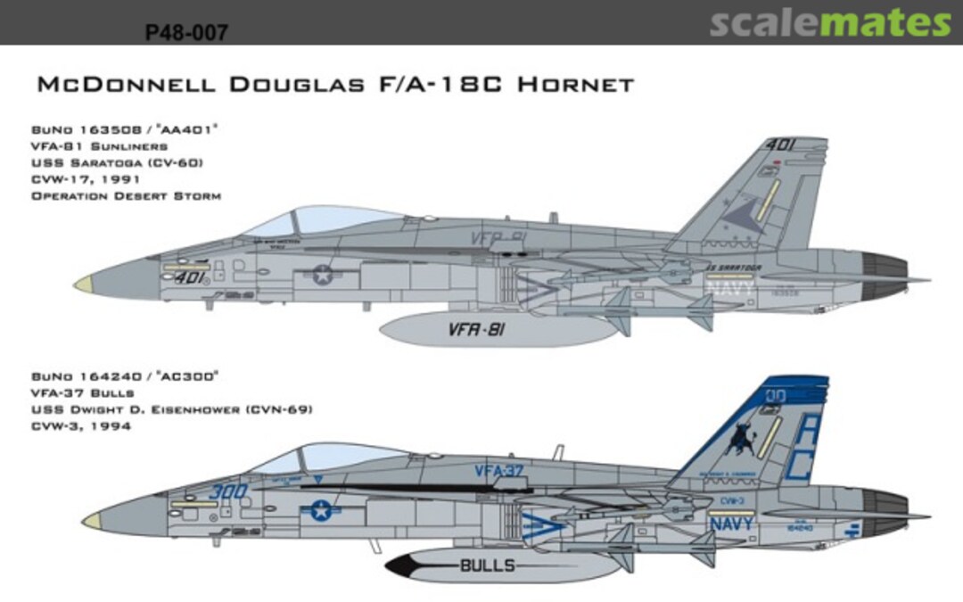 Boxart McDonnell Douglas F/A-18C Hornet VFA-81 VFA-37 P48-007 CAM