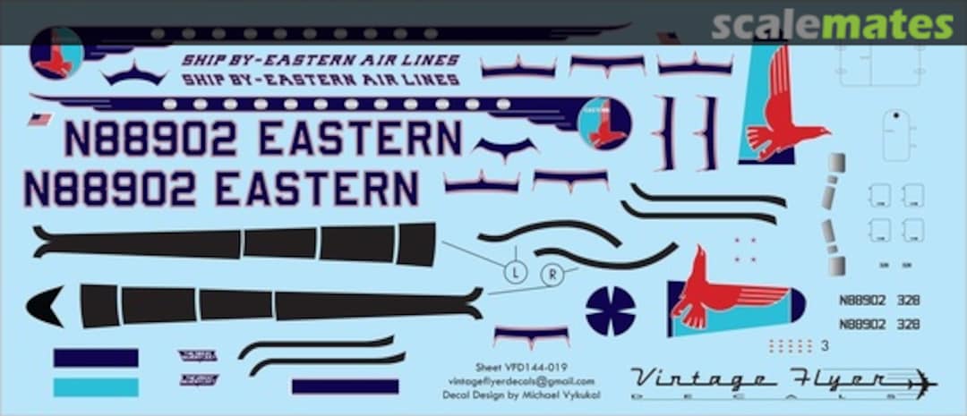 Boxart DC-4 Eastern (Ship By) VFD072-019 Vintage Flyer Decals