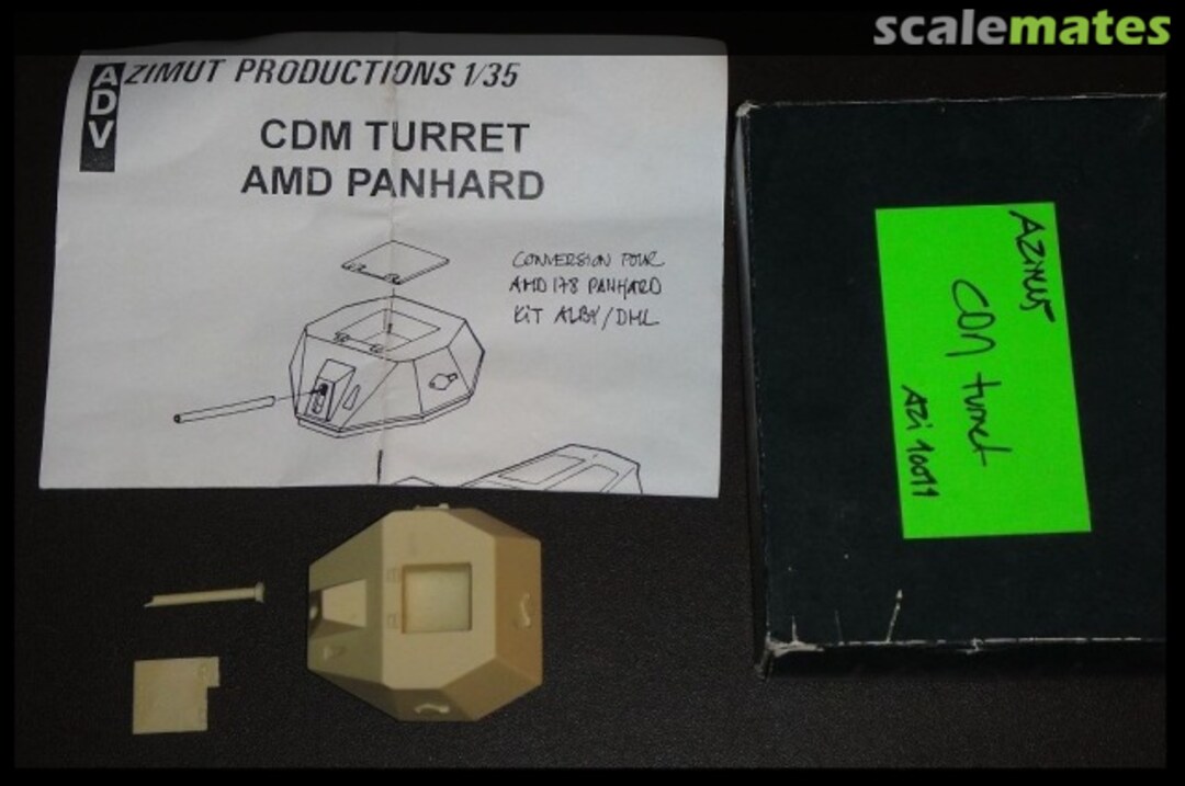 Boxart Panhard AMD 35 CDM turret resin conversion 10011 ADV Azimut