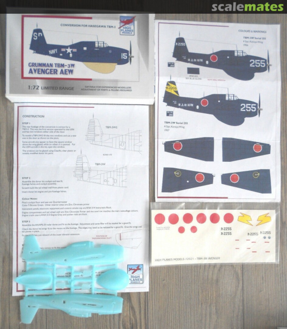 Contents Grumman TBM-3W Avenger AEW K072021 High Planes Models