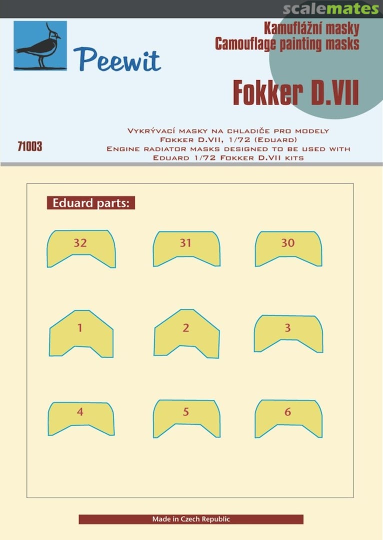 Boxart Fokker D.VII M71003 Peewit