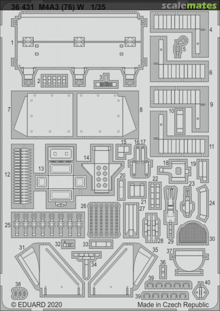 Boxart M4A3 (76) W MENG 36431 Eduard