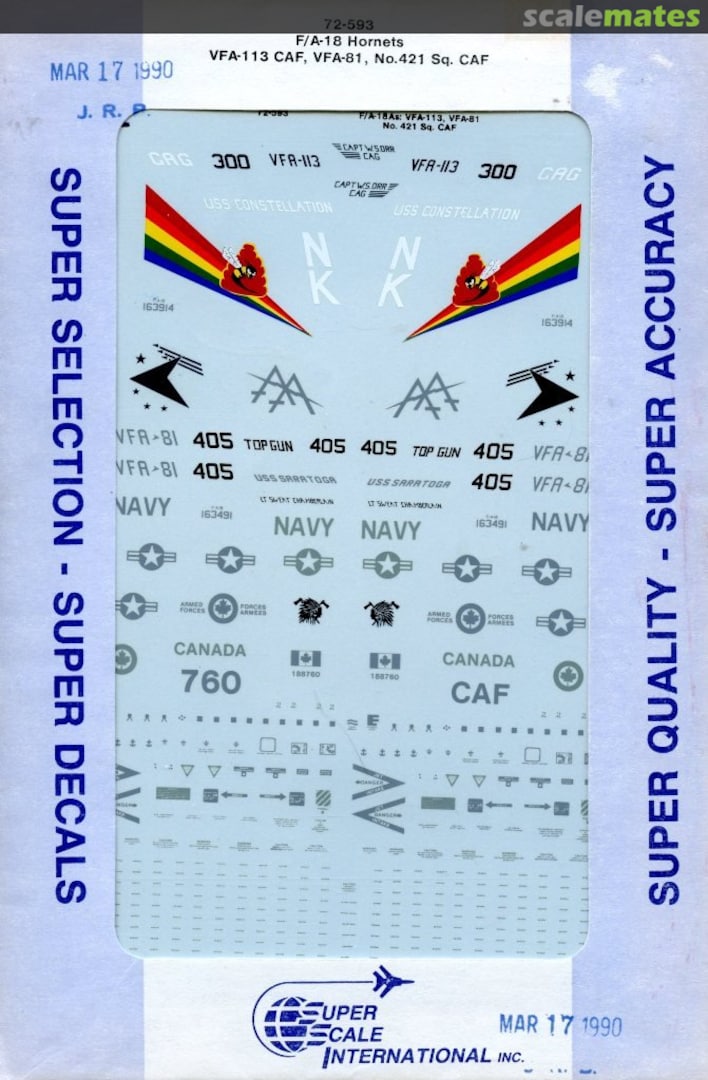 Boxart F/A-18 Hornets 72-0593 SuperScale International