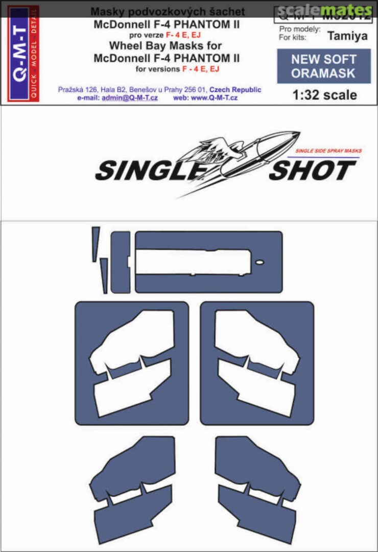 Boxart McDonnell F-4E/F-4EJ Phantom wheel bay paint masks M32012 Q-M-T