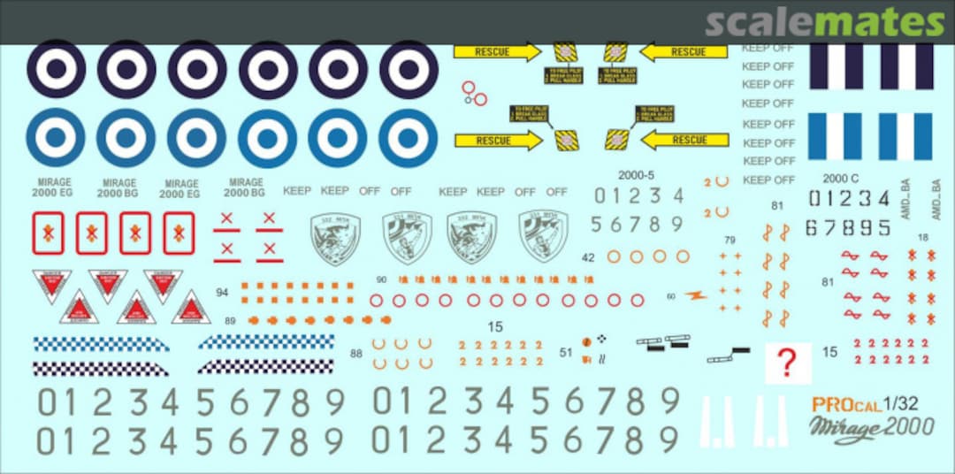 Boxart Mirage 2000 HAF Markings no PROcal Decals