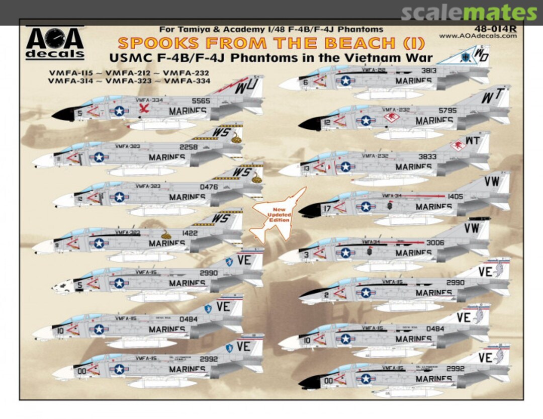 Boxart Spooks from the Beach (1) 48-014R AOA decals