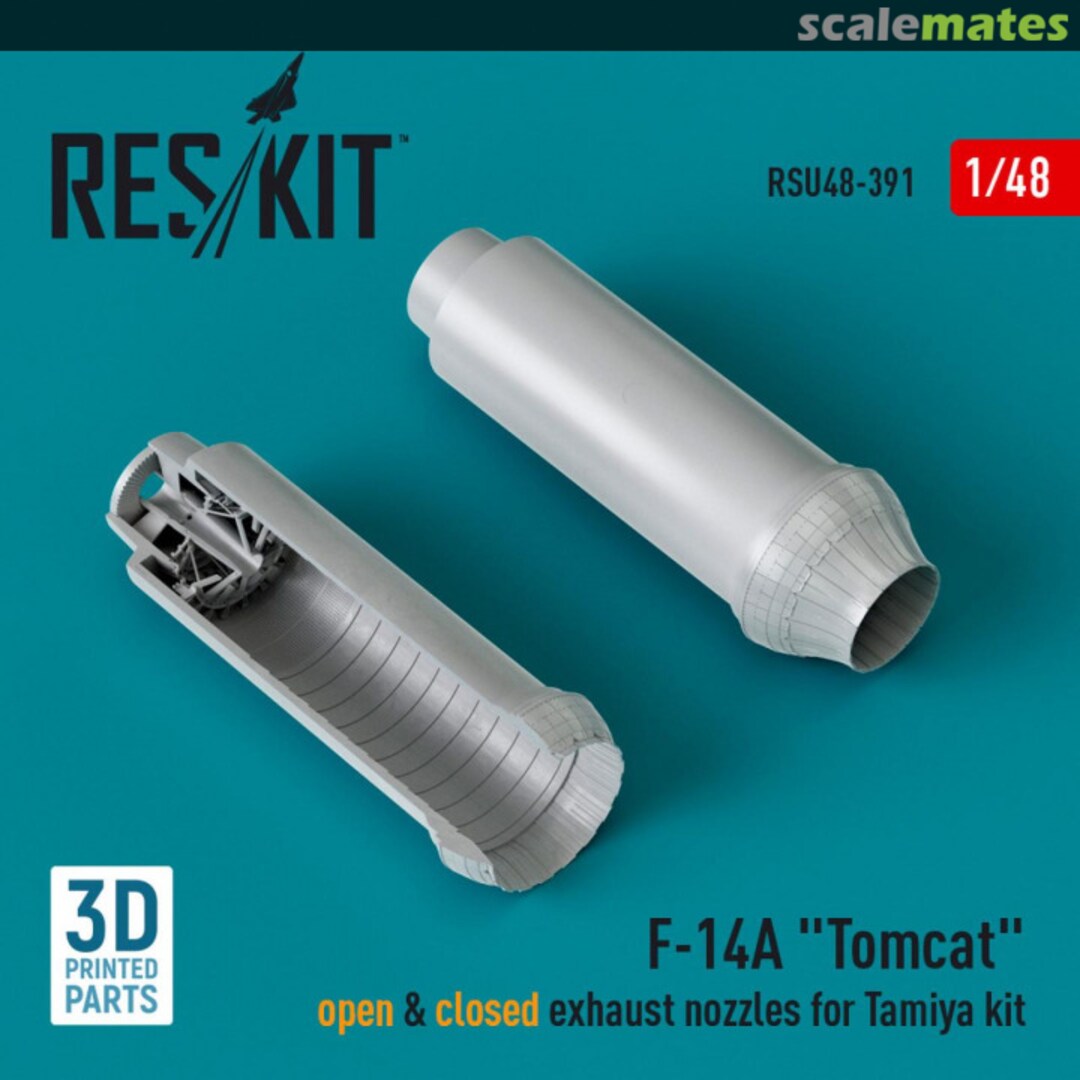 Boxart F-14A Tomcat open & closed exhaust nozzles (3D Printed) RSU48-0391 ResKit