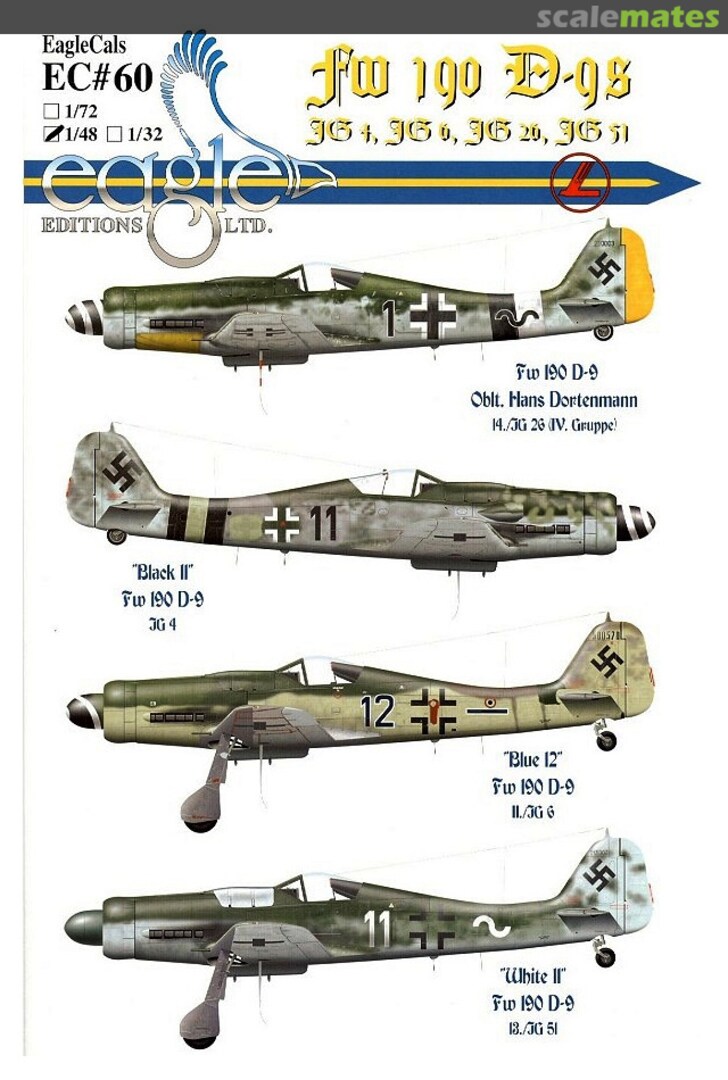 Boxart Fw 190 D-9s EagleCals EC48-60 Eagle Editions