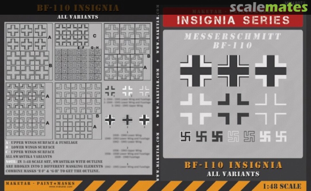 Boxart Messerschmitt Bf-110 All Variants - MM48071K Maketar