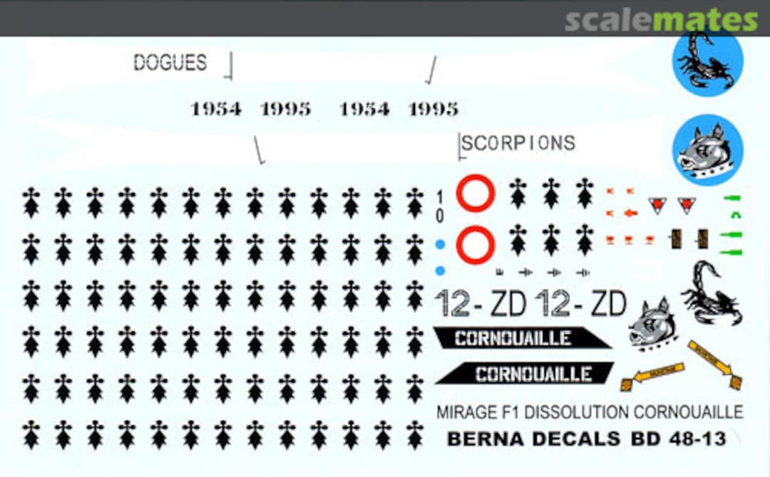 Boxart Mirage F1 BD 48-13 Berna Decals