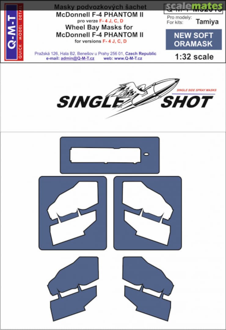 Boxart McDonnell F-4J/F-4C/F-4D Phantom wheel bay paint masks M32013 Q-M-T