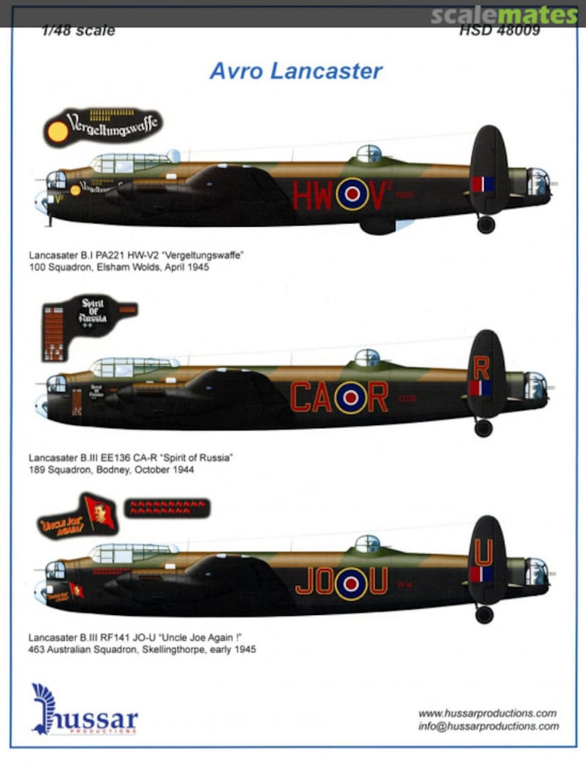 Boxart Avro Lancaster HSD 48009 Hussar Productions