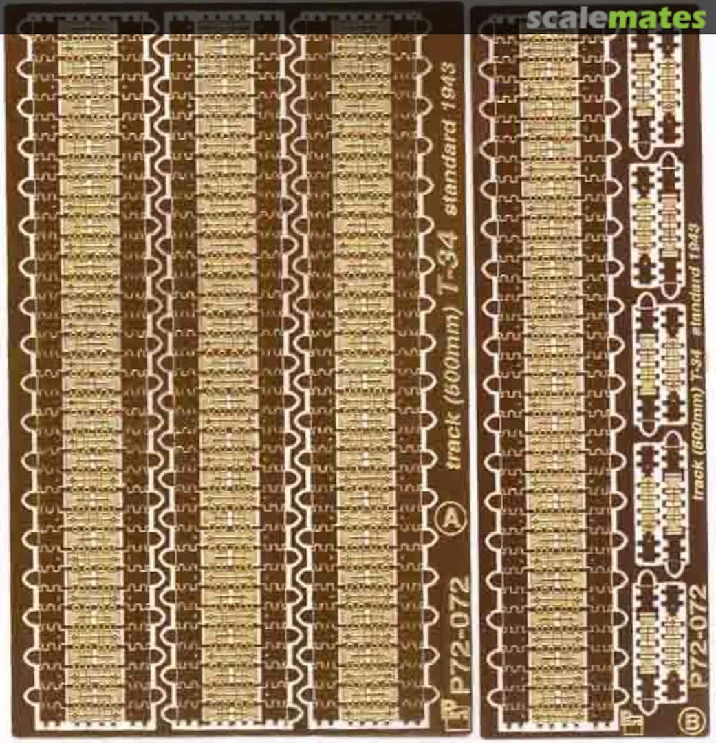 Boxart track T-34 500mm 1943 P72-072 Part