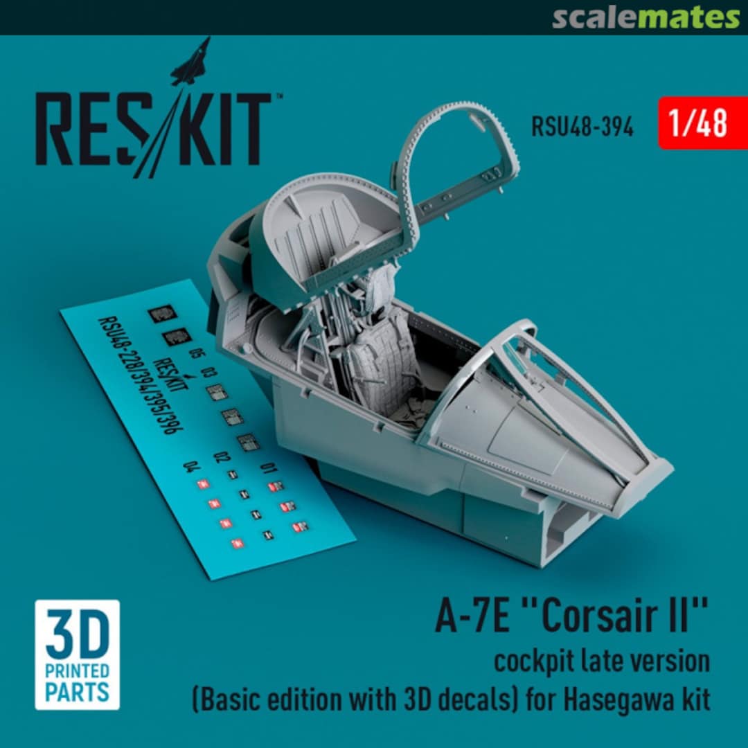 Boxart A-7E Corsair II cockpit late version (Basic edition with 3D decals) RSU48-0394 ResKit