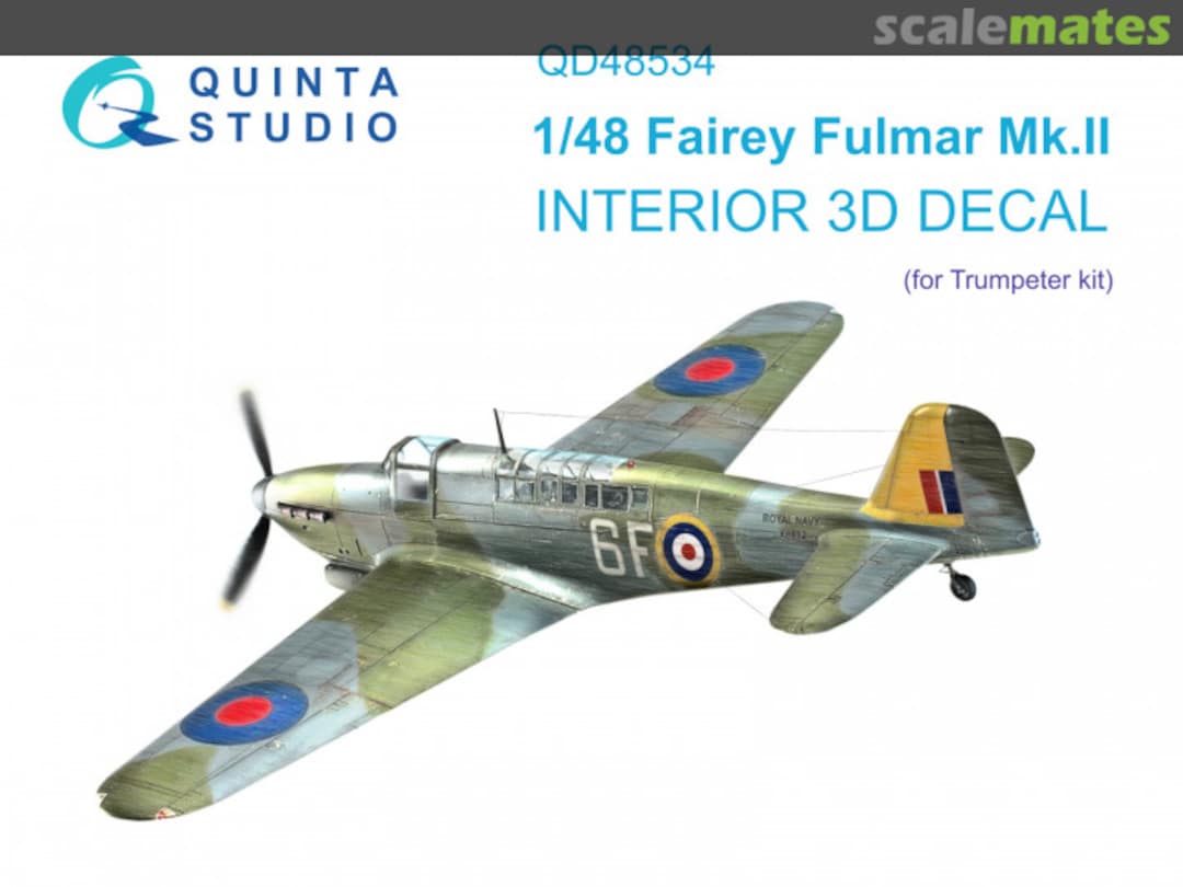 Boxart Fairey Fulmar Mk.II interior 3D decals QD48534 Quinta Studio