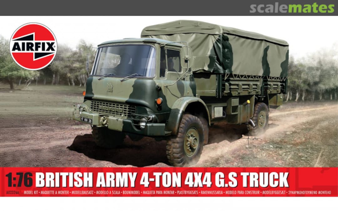 Boxart British Army 4-ton 4 x 4 G.S Truck A02326A Airfix