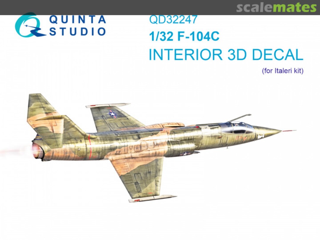 Boxart F-104C interior 3D decals QD32247 Quinta Studio