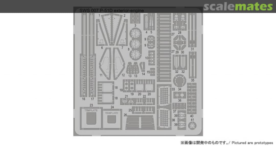 Boxart P-51D Mustang PE Exterior/Engine Detail Set SWS04-M06 Zoukei-Mura