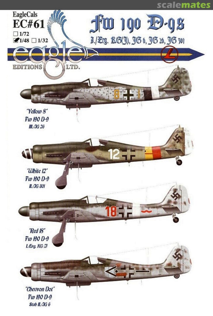 Boxart Fw 190 D-9s EagleCals EC48-61 Eagle Editions