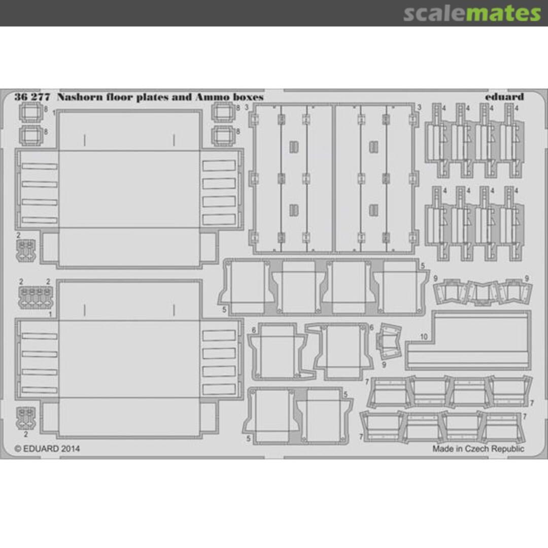 Boxart Nashorn floor plates and ammo boxes 36277 Eduard