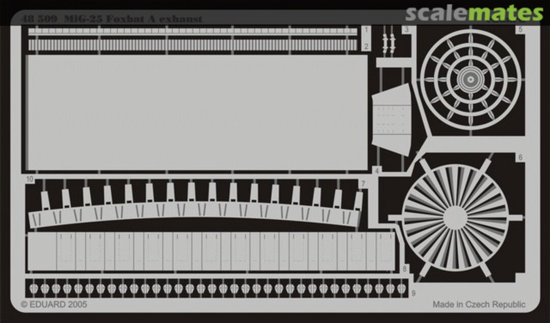 Boxart MiG-25 Foxbat A exhaust 48509 Eduard
