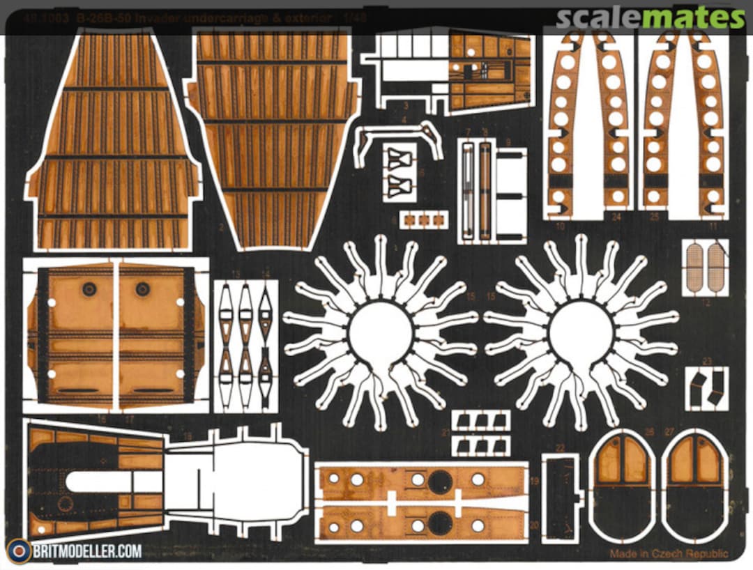 Boxart B-26B-50 Invader undercarriage & exterior 481003 Eduard