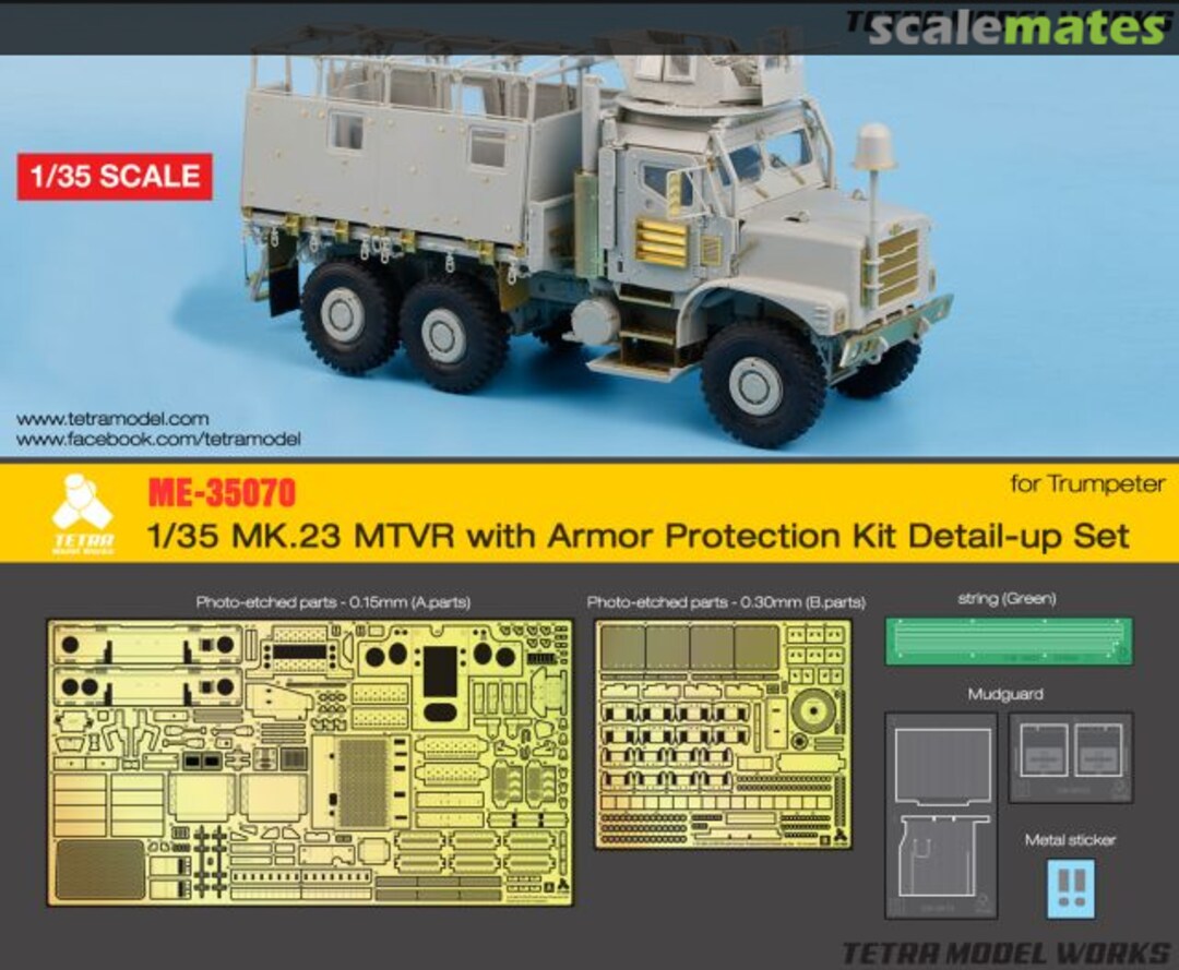 Boxart MK.23 MTVR with Armor Protection Kit detail-up set ME-35070 Tetra Model Works