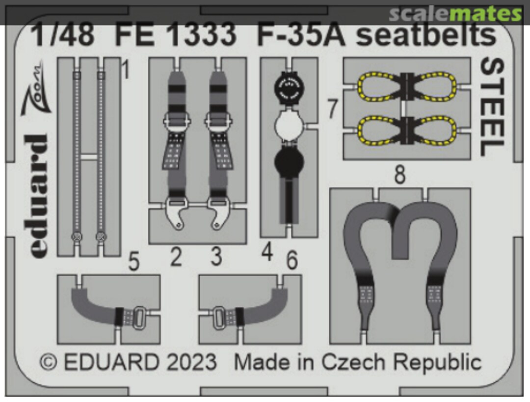 Boxart F-35A seatbelts FE1333 Eduard