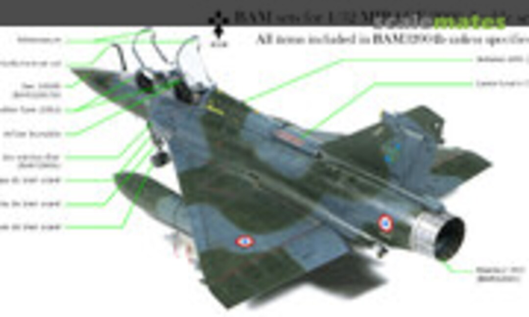 1:32 Mirage 2000 external detail sets - Double seater (Biplace) (BAM Models BAM32004b)