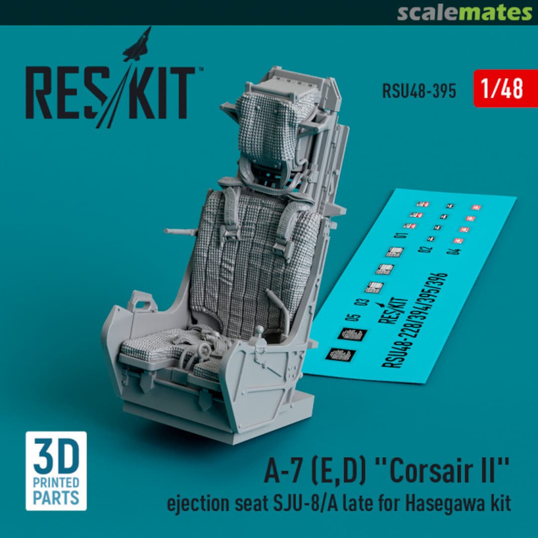 Boxart A-7 (E,D) Corsair II ejection seat SJU-8/A late for Hasegawa kit (3D Printed) RSU48-0395 ResKit