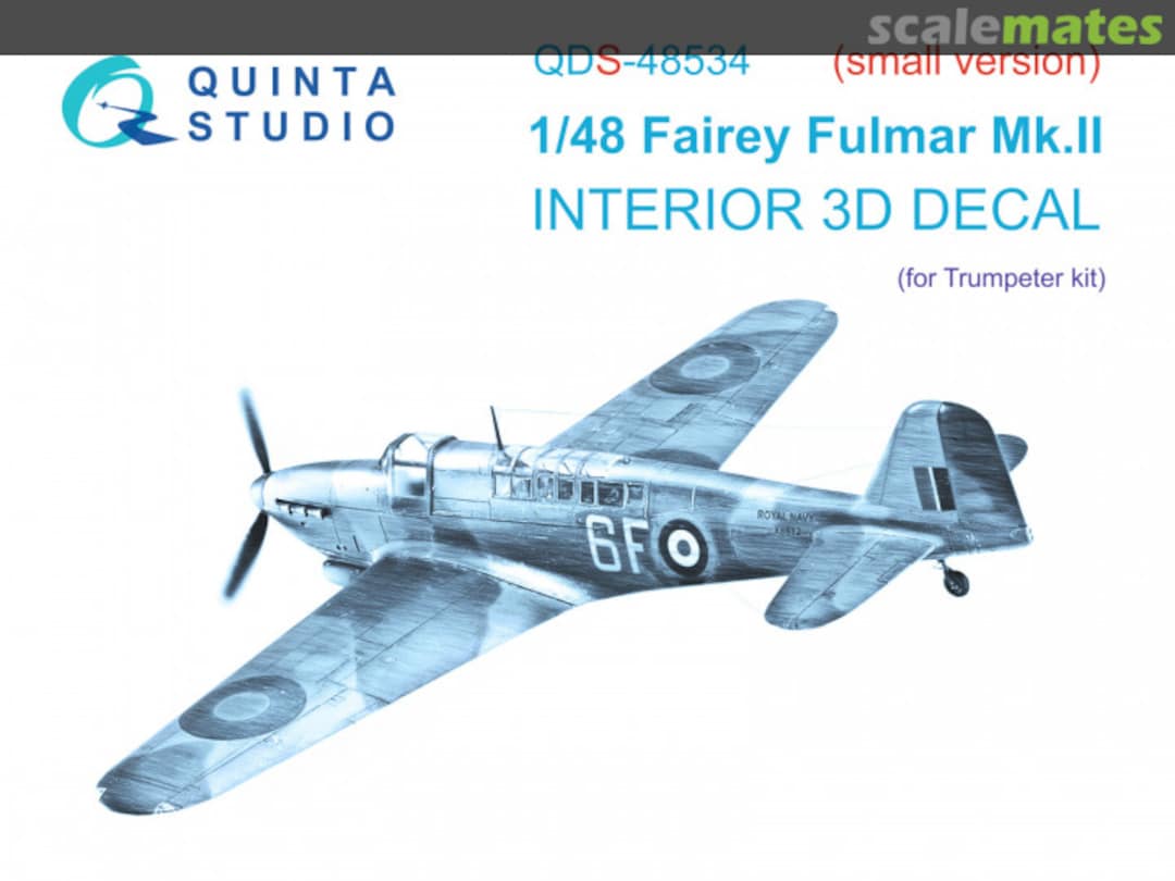 Boxart  Fairey Fulmar Mk.II interior 3D decals QDS-48534 Quinta Studio