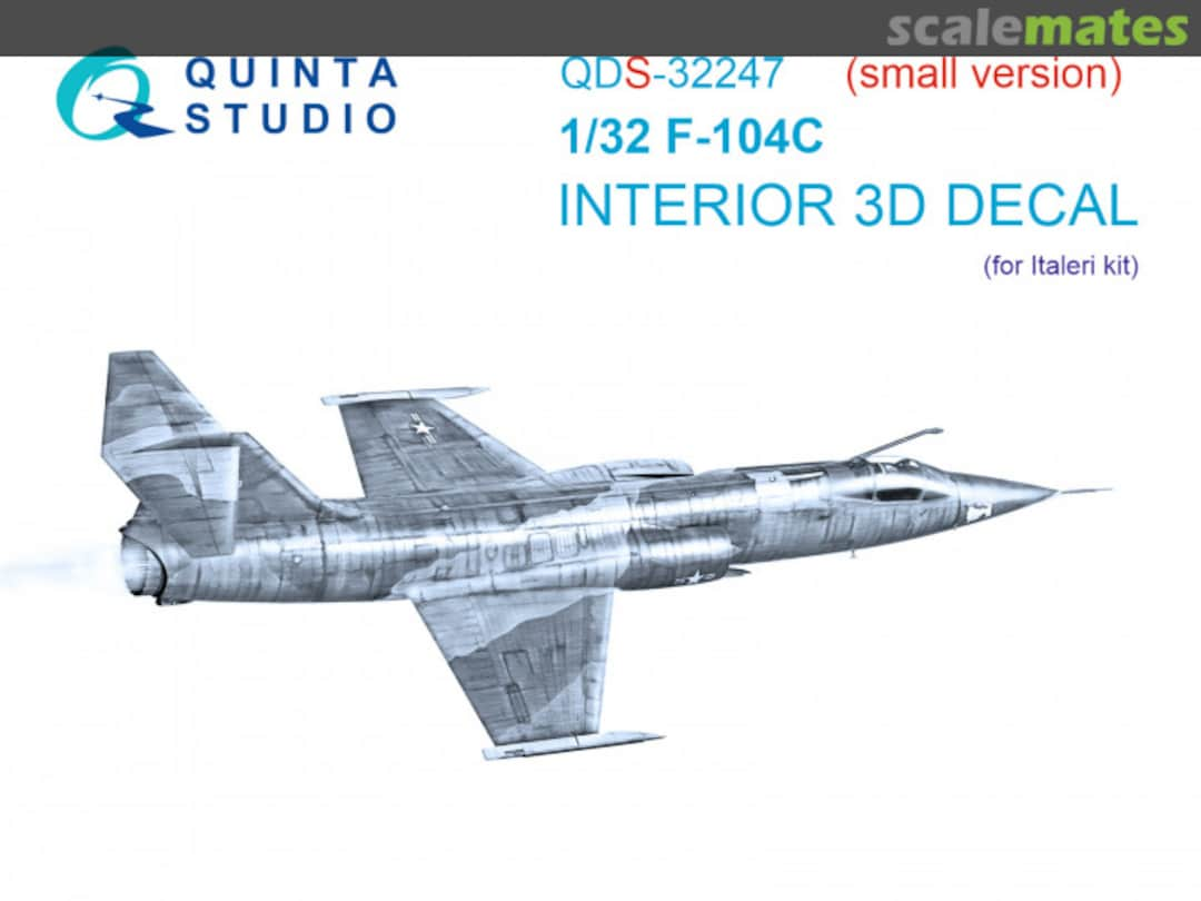 Boxart F-104C interior 3D decals QDS-32247 Quinta Studio