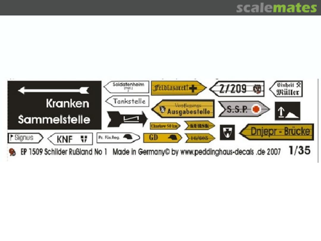 Boxart Russian Road Signs No. 1 EP 1509 Peddinghaus-Decals