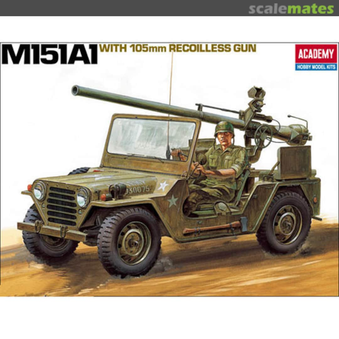 Boxart M151 A1 105mm recoilless gun 13003 Academy